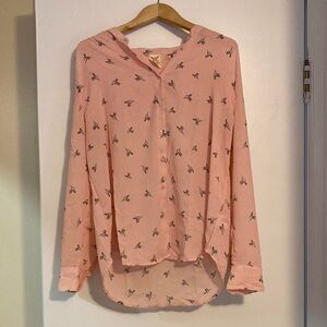 Bird Patterned Women's Top